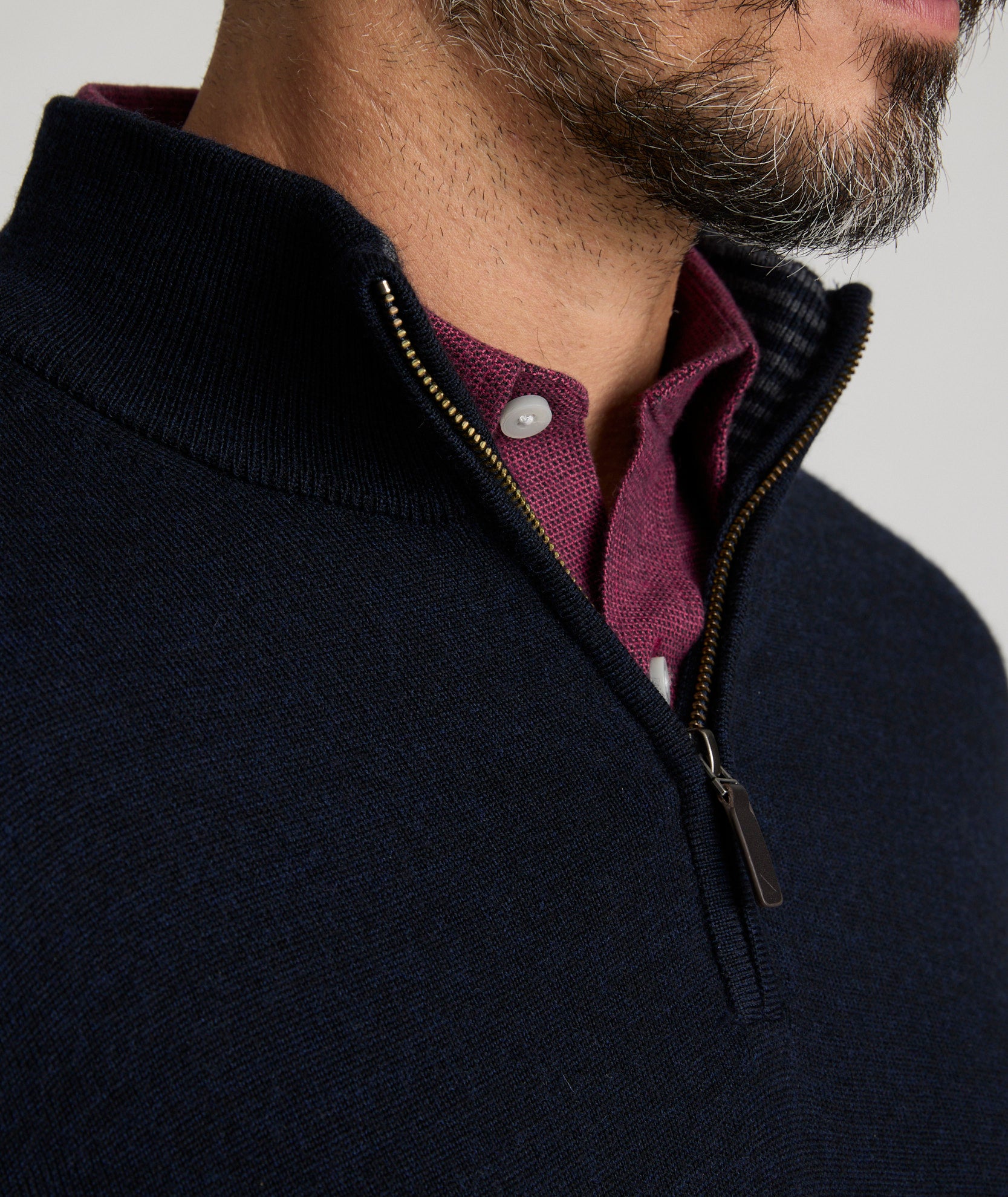 Merino Wool Quarter-Zip Sweater